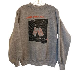 VTG Sweatshirt Jerzees 1986 Operation Triumph Grey Men's MIA POW Large USA STAIN